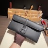 Hermès Jige Elan 29 Clutch Swift 89/Black (Noir) JigeElan-083 Fully Hand-Stitched