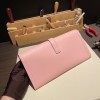 Hermès Jige Elan 29 Clutch Swift 3Q/Rose Sakura JigeElan-085 Fully Hand-Stitched