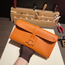 Hermès Jige Elan 29 Clutch Swift 9J/Feu JigeElan-086 Fully Hand-Stitched