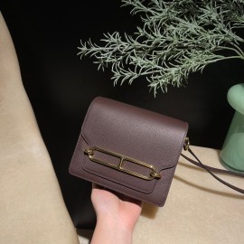 Hermès Roulis 19cm Evercolor 0G/Rouge Sellier & B5/Ruby Roulis-109 Fully Hand-Stitched