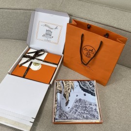 Hermes City of Noble Horses Silk Scarf