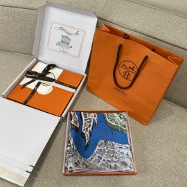 Hermes City of Noble Horses Silk Scarf