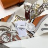 Hermes Saddle Flower Bouquet Twilly Small Scarf