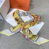 Hermes Saddle Flower Bouquet Twilly Small Scarf