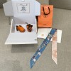 Hermes Gorgeous Rein Flower Version Twilly Small Scarf