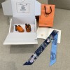 Hermes Gorgeous Rein Flower Version Twilly Small Scarf