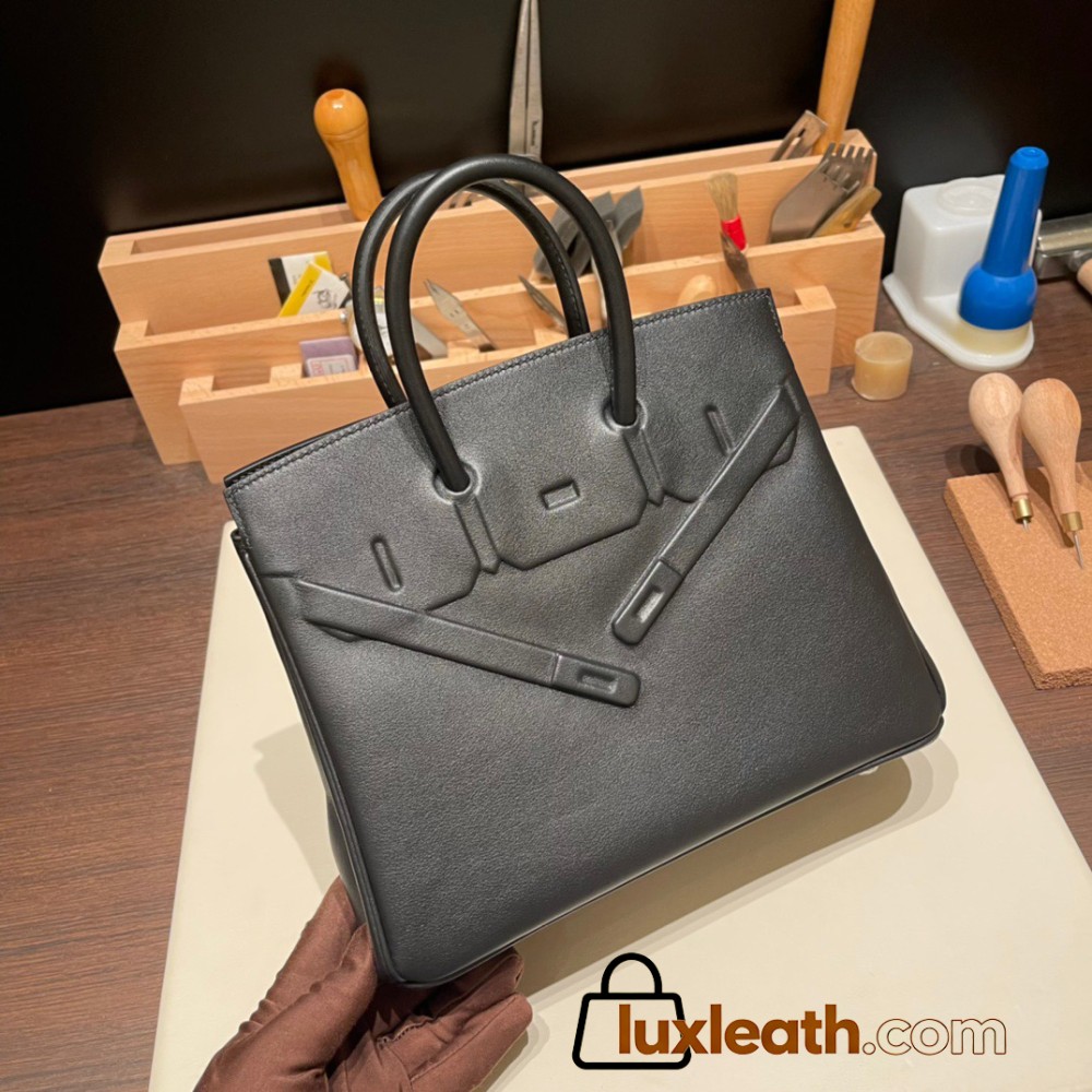  89 /Black shadow Hermes Shadow Birkin25  swift 