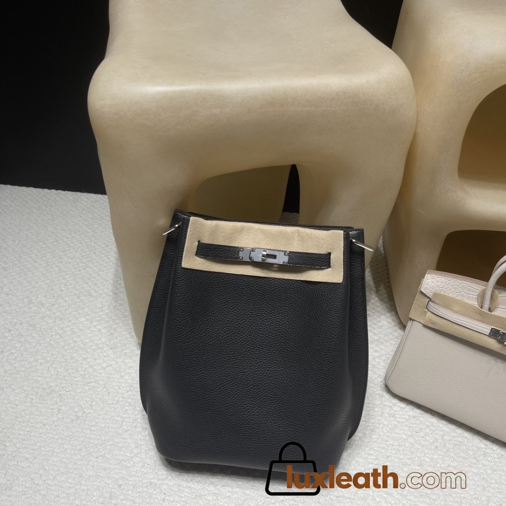 HERMES  Kelly 22cm CLEMENCE   89 Black (Noir) 