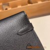 Hermès Kelly Wallet Long Veau Epson 89/Black (Noir) Black Gold Hardware wallet-002 Fully Hand-Stitched