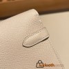 Hermès Kelly Wallet Long Veau Epson 10/Craie Craie Gold Hardware wallet-008 Fully Hand-Stitched