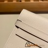 Hermès Kelly Wallet Long Veau Epson 10/Craie Craie Gold Hardware wallet-008 Fully Hand-Stitched