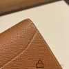 Hermès Constance Long Veau Epson 37/Gold Gold Silver Hardware wallet-016 Fully Hand-Stitched