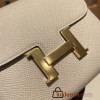 Hermès Constance Long Veau Epson 10/Craie Craie Gold Hardware wallet-017 Fully Hand-Stitched