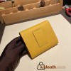 Hermès Constance Long Veau Epson 9D/Jaune Ambre Jaune Ambre Gold Hardware wallet-018 Fully Hand-Stitched
