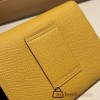 Hermès Constance Long Veau Epson 9D/Jaune Ambre Jaune Ambre Gold Hardware wallet-018 Fully Hand-Stitched