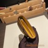 Hermès Constance Long Veau Epson 9D/Jaune Ambre Jaune Ambre Gold Hardware wallet-018 Fully Hand-Stitched