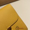 Hermès Constance Long Veau Epson 9D/Jaune Ambre Jaune Ambre Gold Hardware wallet-018 Fully Hand-Stitched