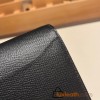 Hermès Constance Long Veau Epson 89/Black (Noir) Black Gold Hardware wallet-020 Fully Hand-Stitched