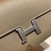 Hermès Constance Long Veau Epson 18/Étoupe Grey Etoupe Silver Hardware wallet-022 Fully Hand-Stitched