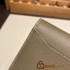 Hermès Constance Long Veau Epson 18/Étoupe Grey Etoupe Gold Hardware wallet-023 Fully Hand-Stitched