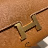 Hermès Constance Long Veau Epson 37/Gold Gold Gold Hardware wallet-024 Fully Hand-Stitched