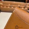 Hermès Constance Long Veau Epson 37/Gold Gold Silver Hardware wallet-025 Fully Hand-Stitched