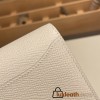 Hermès Constance Long Veau Epson 10/Craie Craie Silver Hardware wallet-026 Fully Hand-Stitched