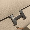 Hermès Constance Long Veau Epson 10/Craie Craie Silver Hardware wallet-026 Fully Hand-Stitched