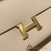 Hermès Constance Long Veau Epson 10/Craie Craie Gold Hardware wallet-027 Fully Hand-Stitched