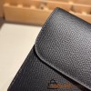 Hermès Constance Long Veau Epson 89/Black Black Gold Hardware wallet-028 Fully Hand-Stitched