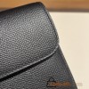 Hermès Constance Long Veau Epson 89/Black Black Silver Hardware wallet-029 Fully Hand-Stitched