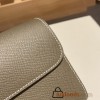 Hermès Constance Long Veau Epson 18/Étoupe Grey Etoupe Gold Hardware wallet-031 Fully Hand-Stitched