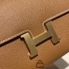 Hermès Constance Long Veau Epson 37/Gold Gold Silver Hardware wallet-032 Fully Hand-Stitched