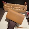 Hermès Constance Long Veau Epson 37/Gold Gold Silver Hardware wallet-033 Fully Hand-Stitched