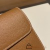 Hermès Constance Long Veau Epson 37/Gold Gold Silver Hardware wallet-033 Fully Hand-Stitched